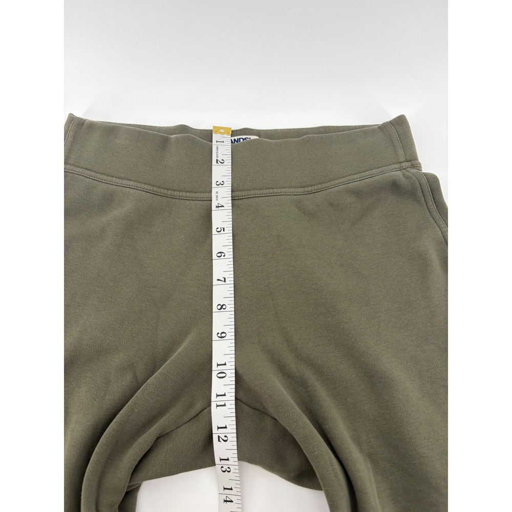 Lands End Womens M 10-12 Olive Green Serious Sweats Joggers Tapered Fleece Pants - Picture 6 of 7